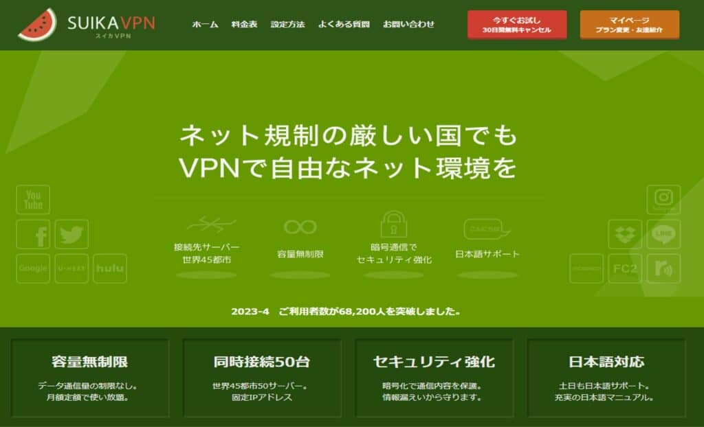 スイカVPNトップページ
