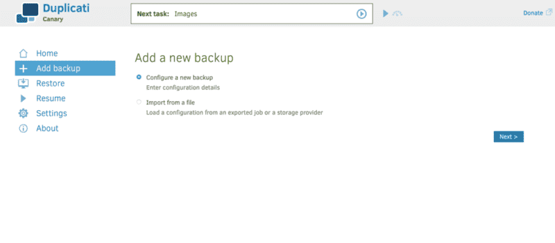 duplicati backup