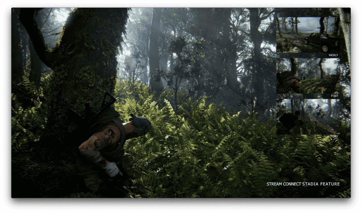 Dans Ghost Recon Breakpoint sur Google Stadia, vous pouvez voir vos partenaires grâce à Stream Connect