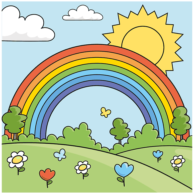 How to Draw a Rainbow for Kids