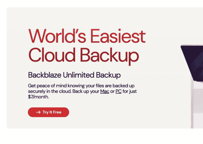 backblaze for free