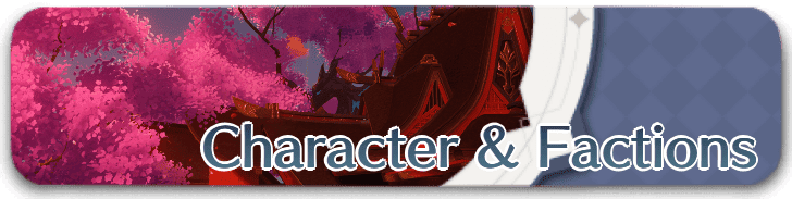 Genshin Impact - Characters and Factions