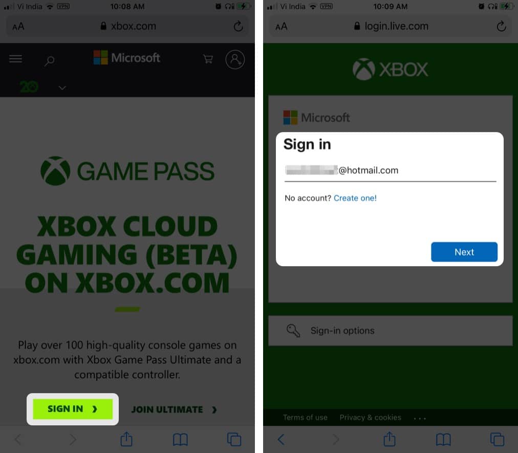 set up Xbox Cloud Gaming on iOS