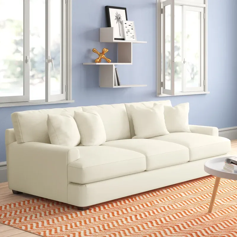 Cloud couch dupe: Wayfair's Emilio 90'' Recessed Arm Sofa with Reversible Cushions