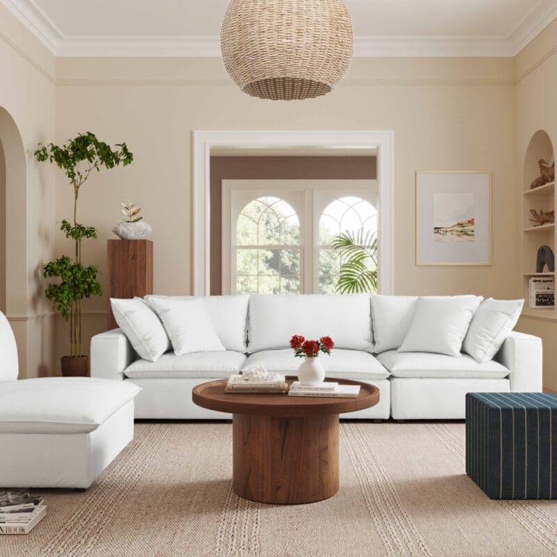 Cloud couch dupes: Tov Furniture's Cali Pearl Modular 3 Piece Sofa
