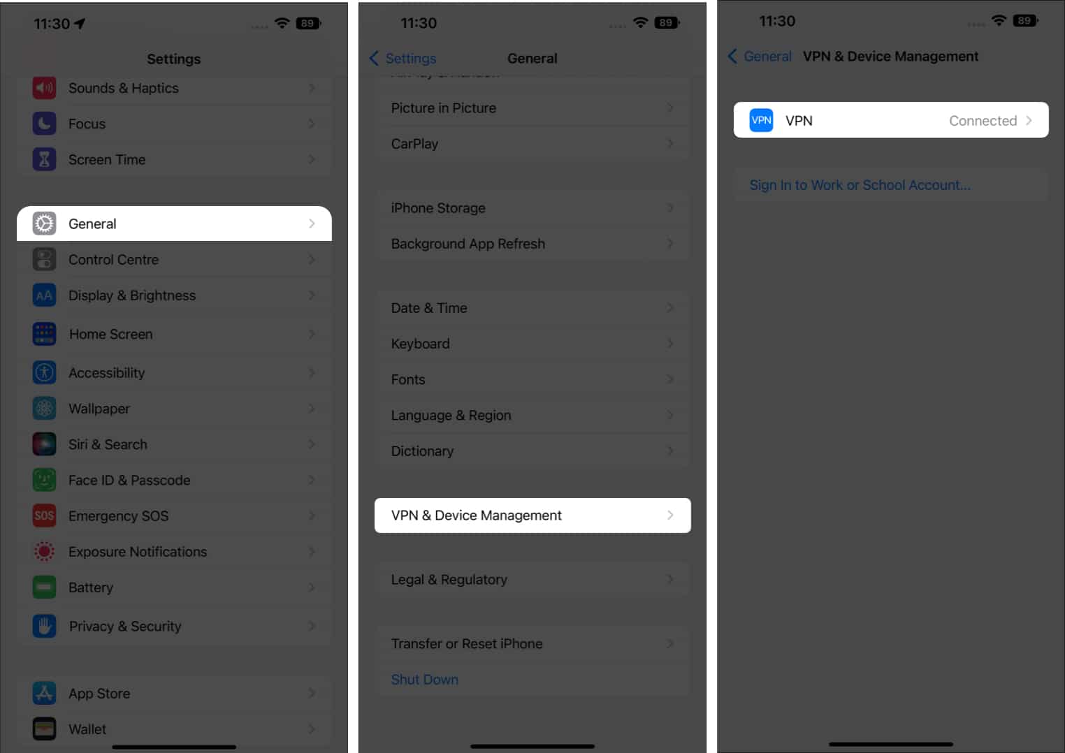 Delete VPN Profile on iPhone