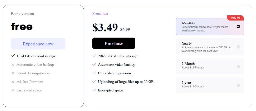 TeraBox Pricing