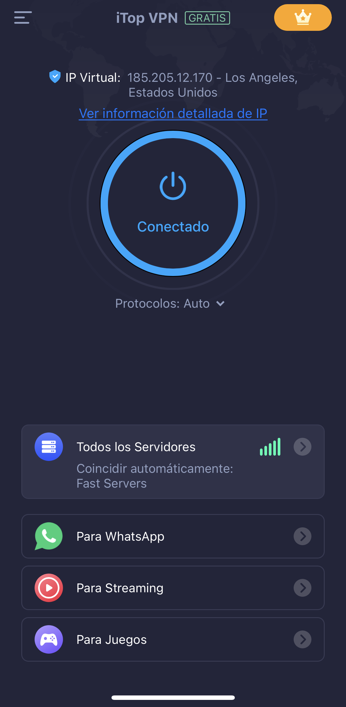 iTop VPN para iOS y Android