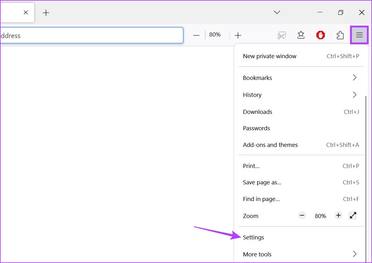 Click on the three-dot icon & click on Settings