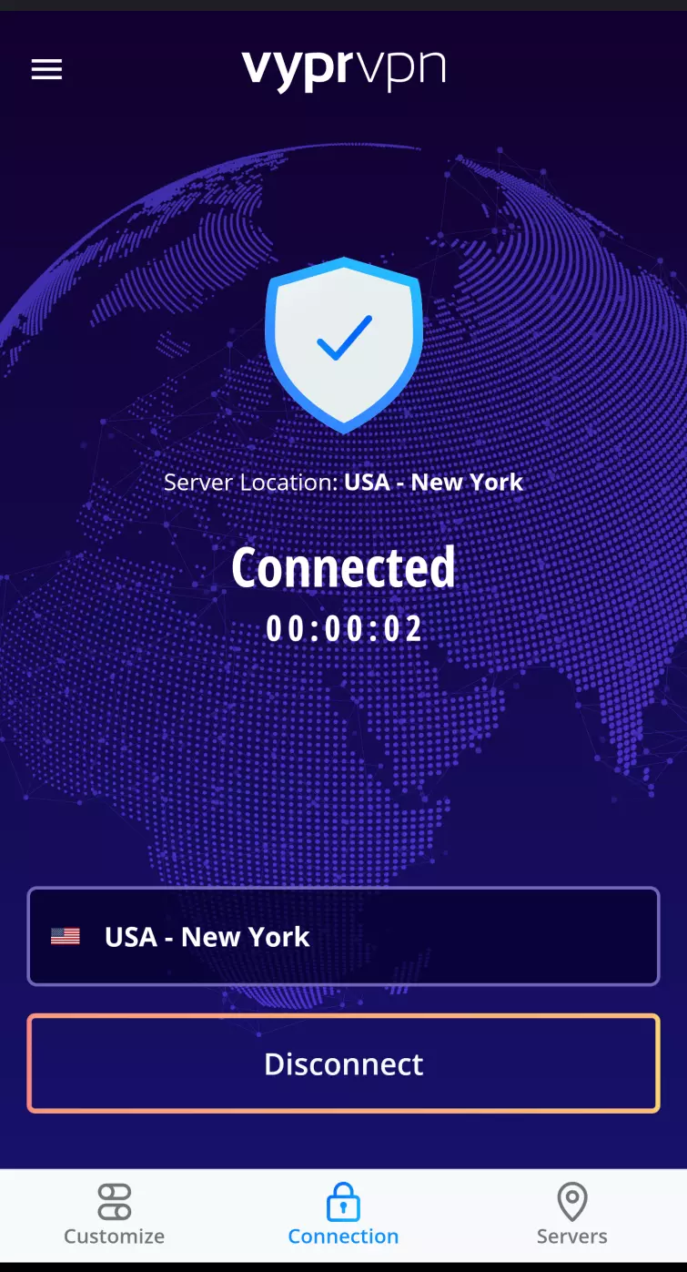 VyprVPN iOS app iPhone 12