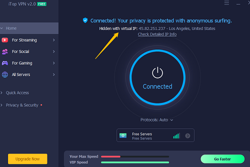 Hide My IP with iTop VPN