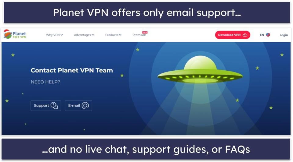 Planet VPN Customer Support — Awful (No Online Guides &amp; Poor Email Support)