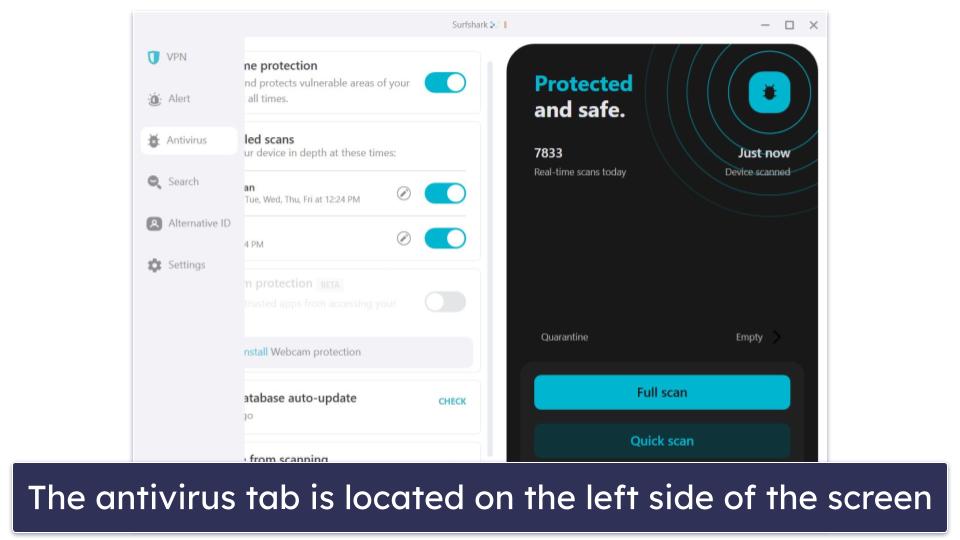 Surfshark Antivirus Ease of Use &amp; Setup — Easy-to-Navigate App That’s Quick to Install (+ Great Android App)
