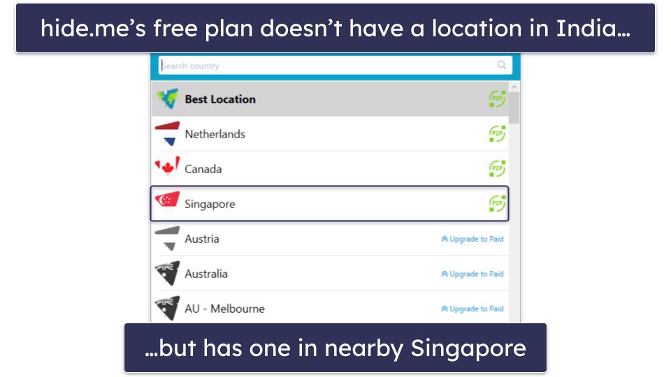 2. 🥈 hide.me — Best Free VPN for India With unlimited Data &amp; Many Free Servers